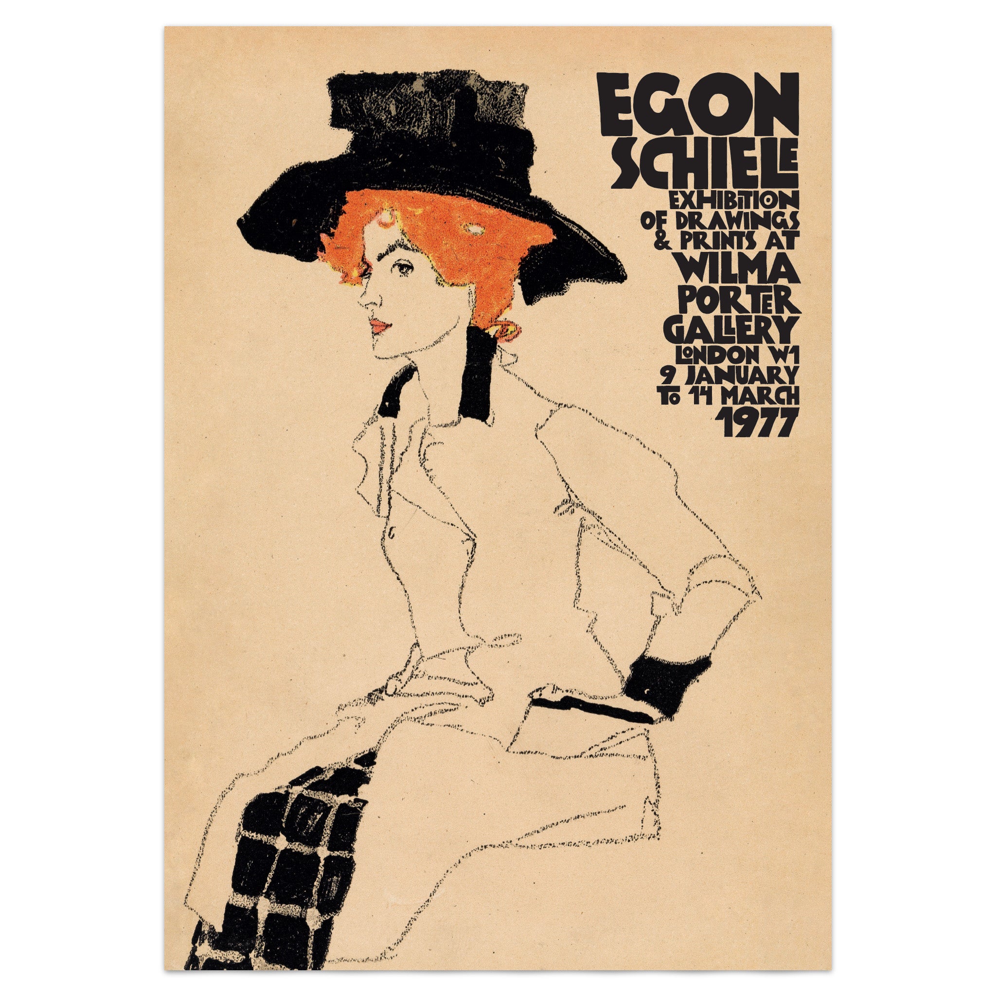 Egon Schiele Exhibition Poster by Art Poster Archive