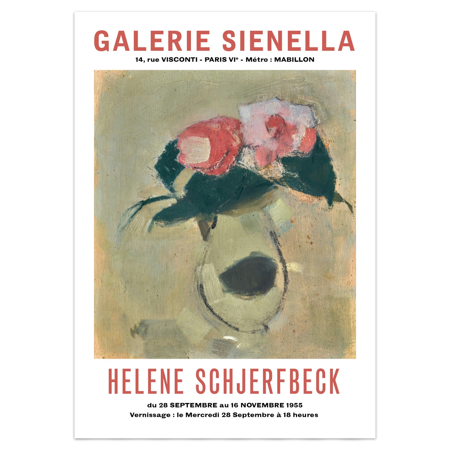 Helene Schjerfbeck Exhibition Poster - Camellias, 1934