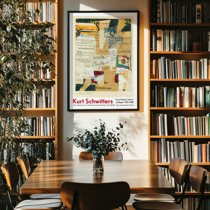 Kurt Schwitters Exhibition Poster: 'Rote Rose' Merz Dada Collage