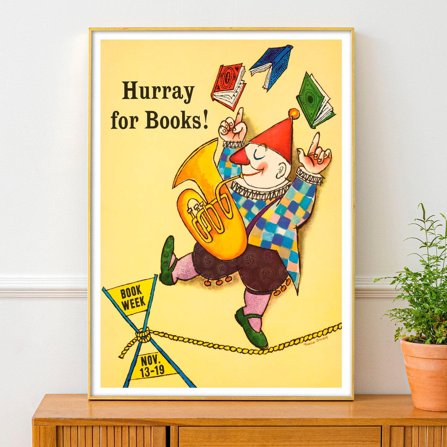 Hurray For Books Poster by Maurice Sendak