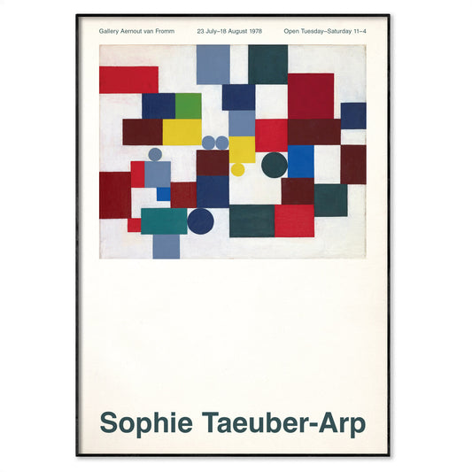 Sophie Taeuber-Arp Exhibition Poster - Minimalist Geometric Abstract Print