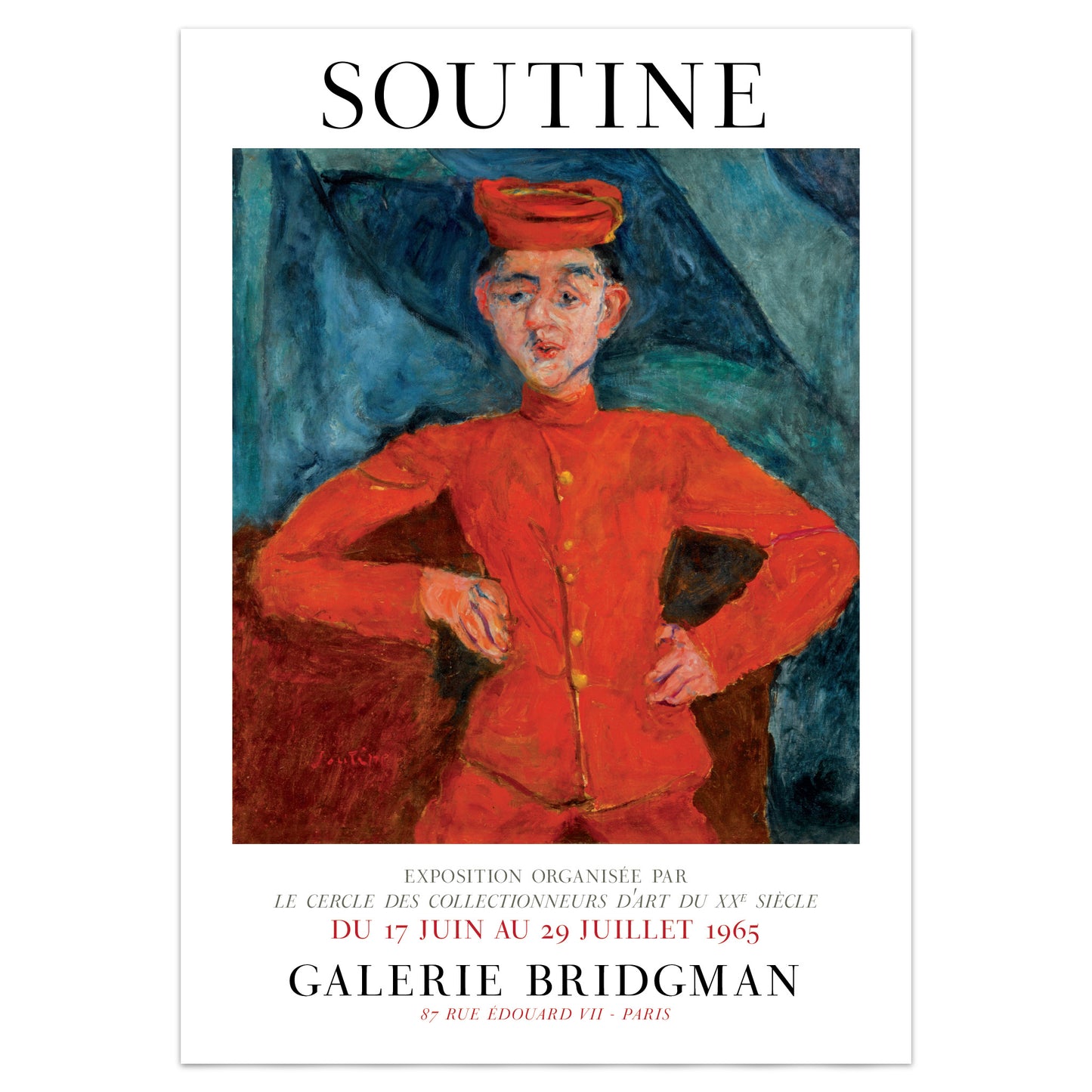 Chaïm Soutine Exhibition Poster: 'Le Chasseur de Chez Maxim's', Circa 1925