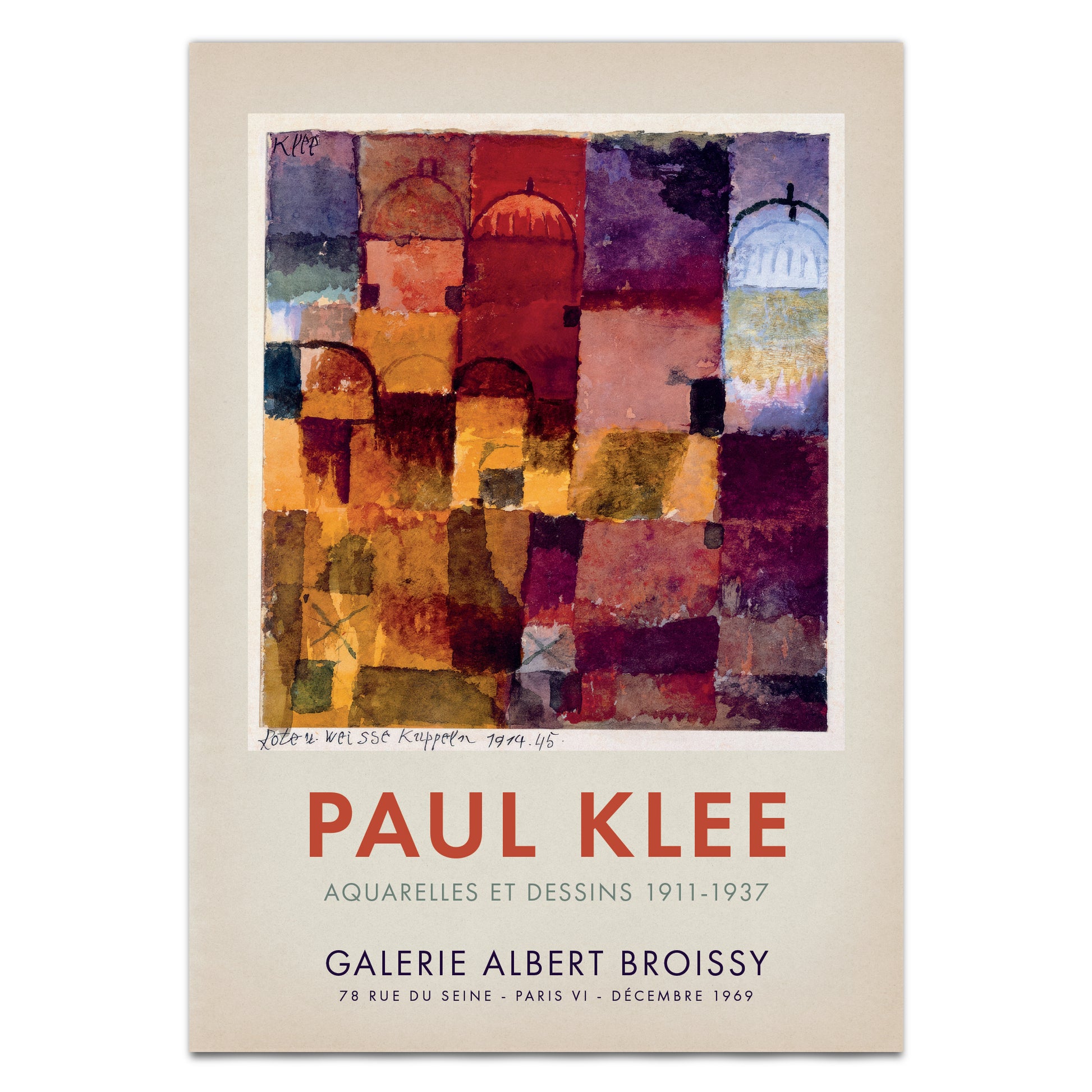 Modernist abstract poster after Klee’s Tunisian Journey