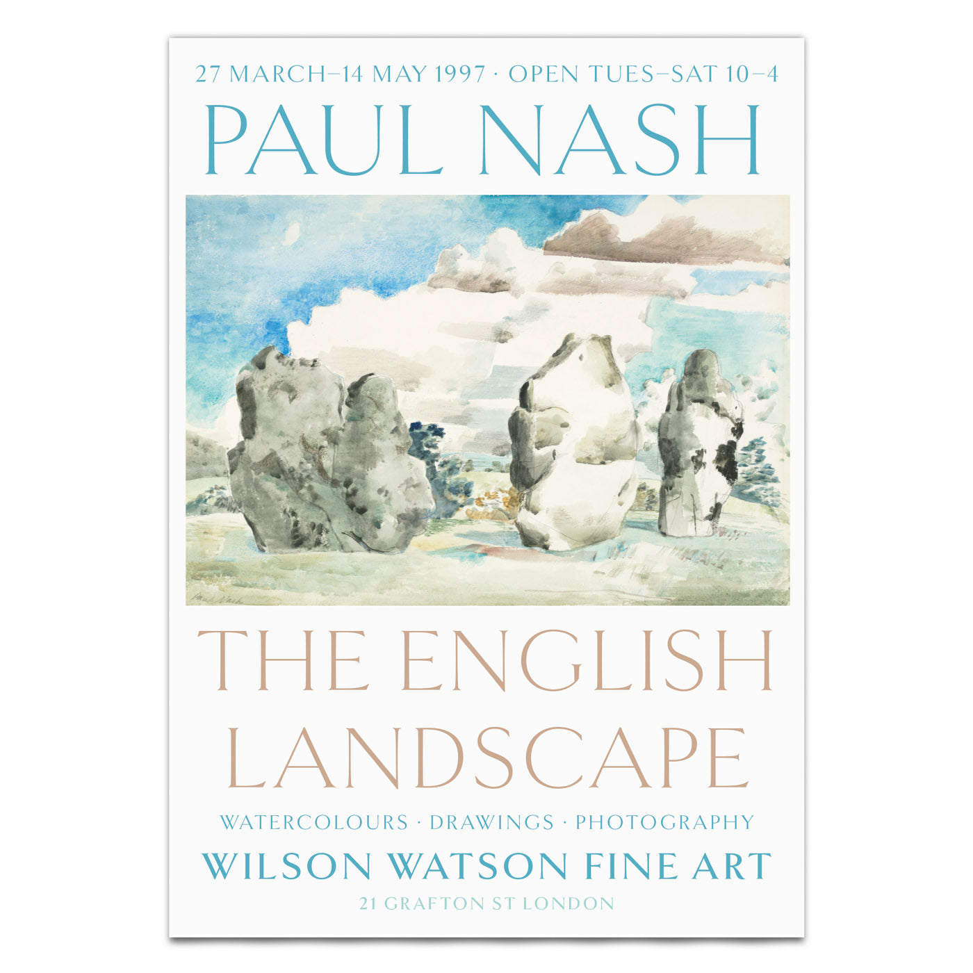 Paul Nash Exhibition Poster - 'Avebury' 1936