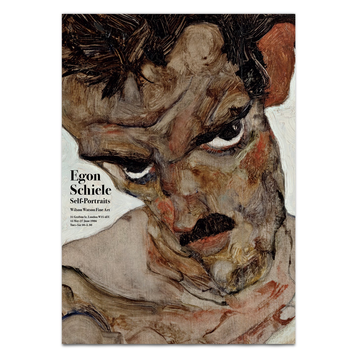 Egon Schiele Self-Portrait Exhibition Poster