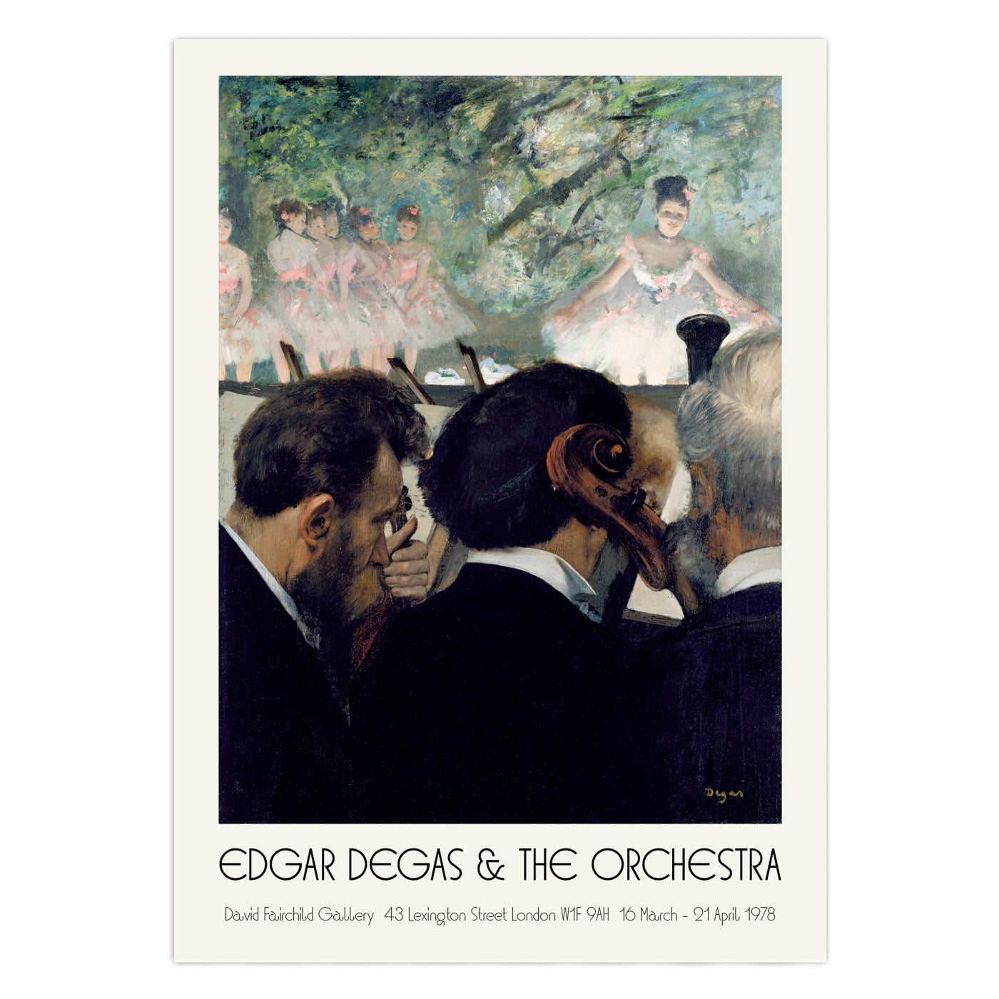 Edgar Degas Exhibition Poster - Orchestra Musicians, 1872