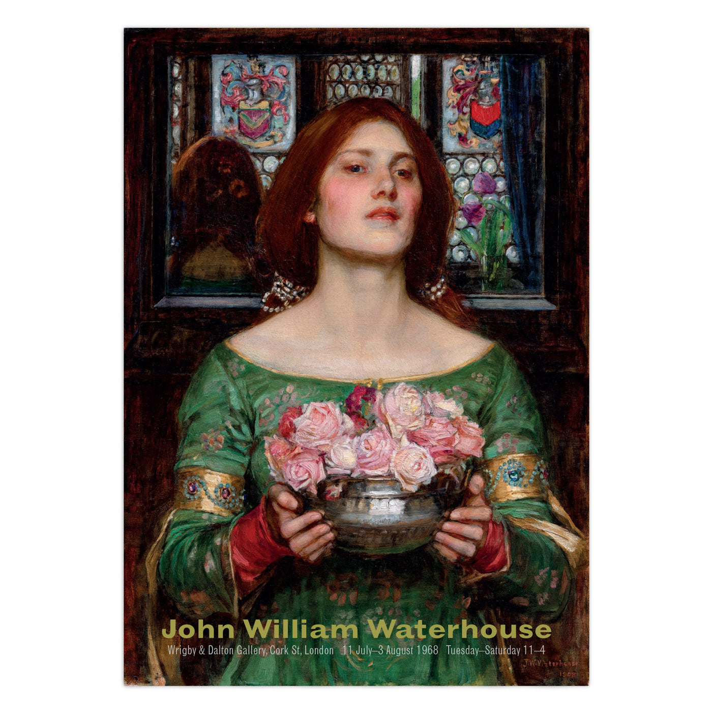John William Waterhouse Exhibition Poster - 'Gather Ye Rosebuds While Ye May', 1908