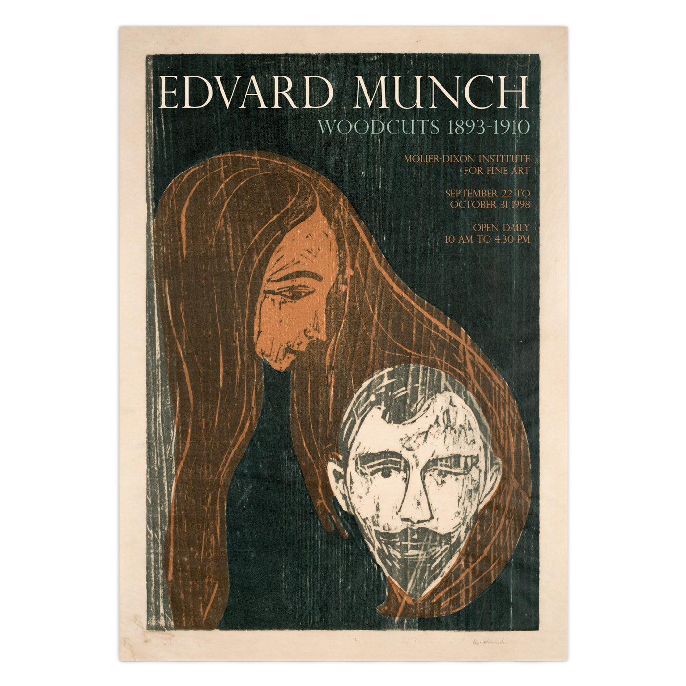 Edvard Munch Woodcuts 1893-1910 Exhibition Poster - Vintage Art Series