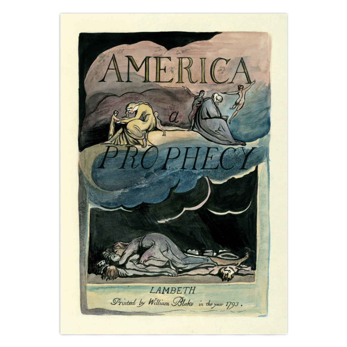 William Blake America A Prophecy Book Title Page Poster Print