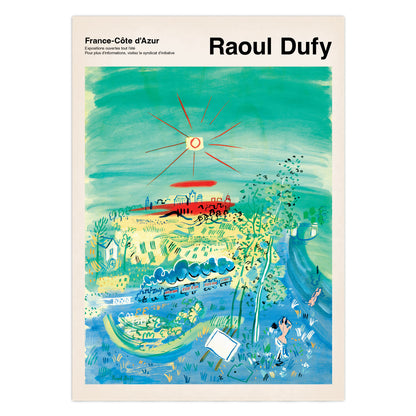 Raoul Dufy's Le Train Bleu poster for a 1970s French Riviera art exhibition