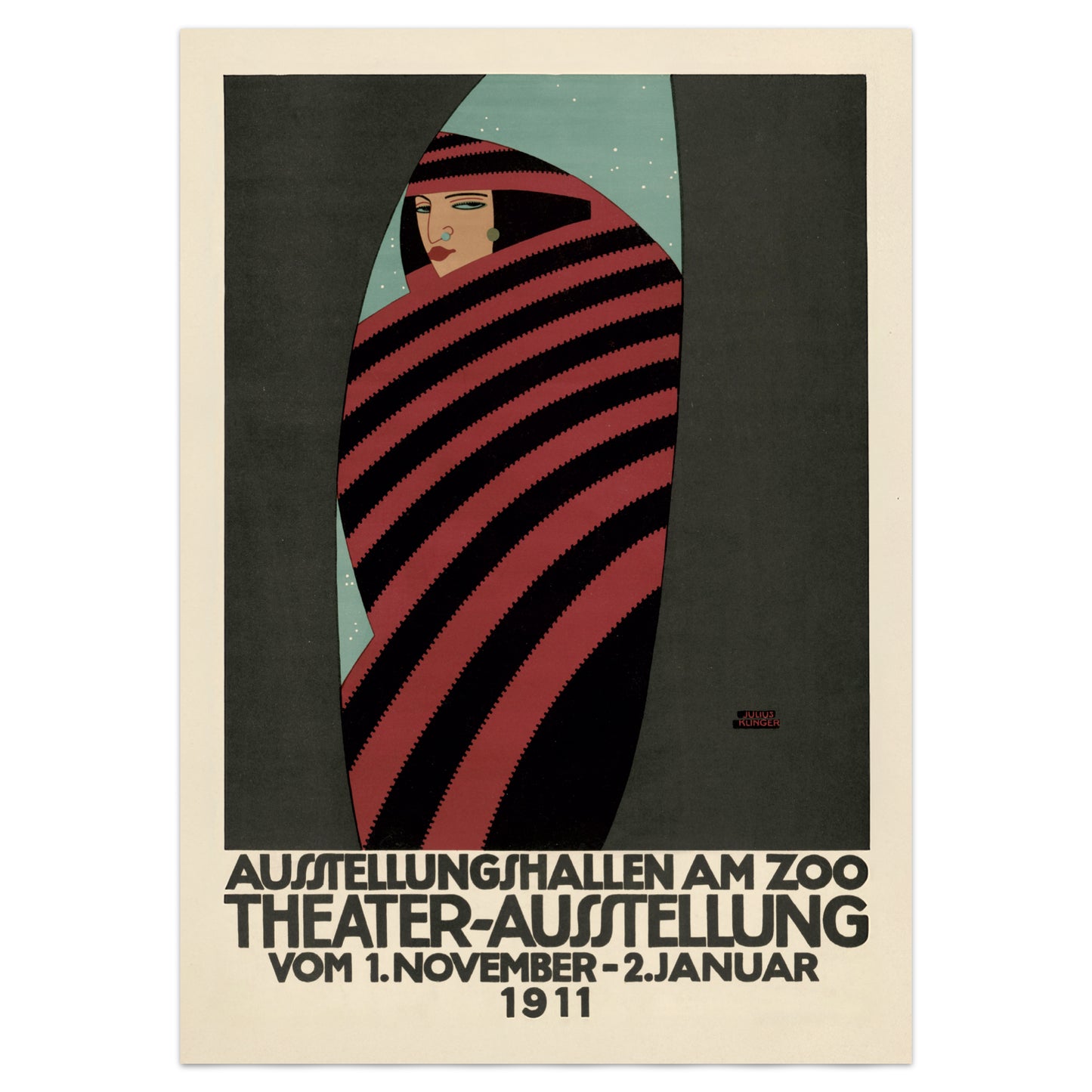Museum-quality giclée print of Julius Klinger’s 1911 design