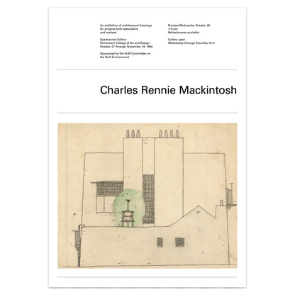 Glasgow Style house design poster printed on archival giclée paper