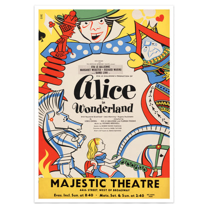 Alice In Wonderland Theatre Poster, 1947