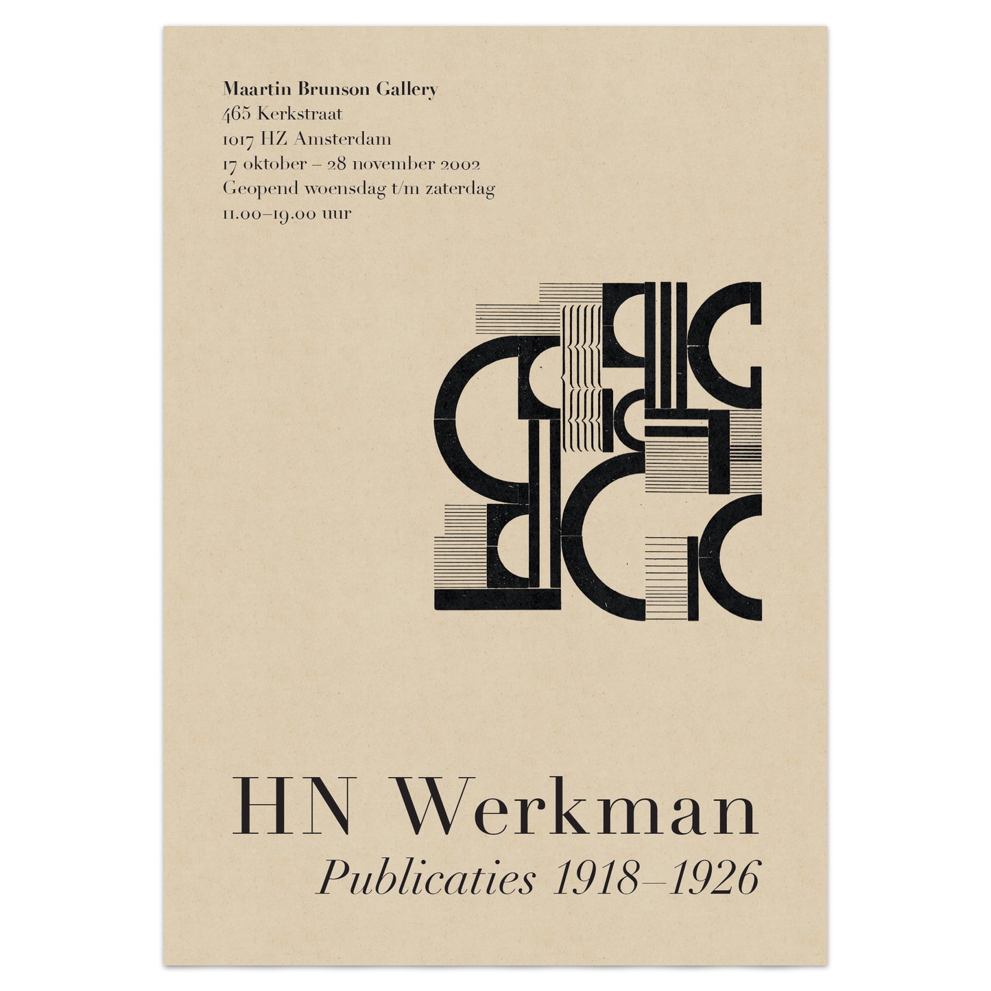 HN Werkman Exhibition Poster
