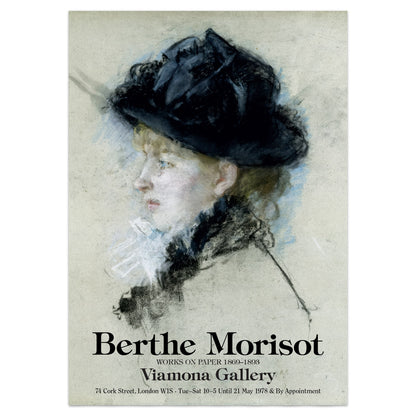 Berthe Morisot art exhibition poster with a focus on her Impressionist pastel works