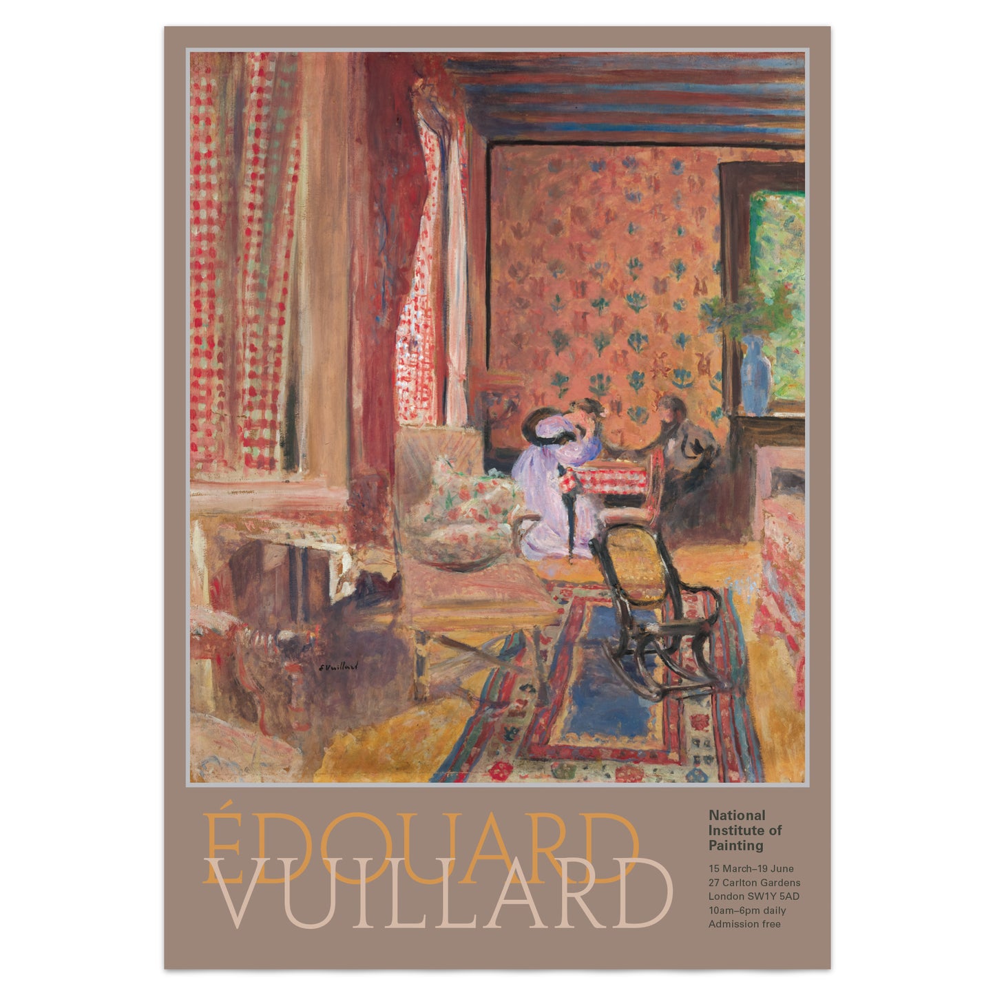 Édouard Vuillard Exhibition Poster - 'At The Board Game', 1902