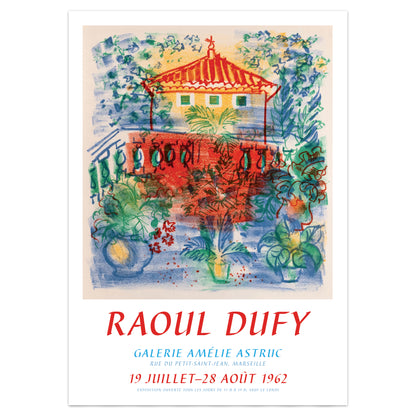 Close view of Dufy terrace composition from 'Tartarin de Tarascon' edition