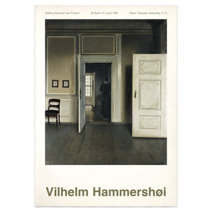 Vilhelm Hammershøi Exhibition Poster - 'Interior, Strandgade 30,' 1901