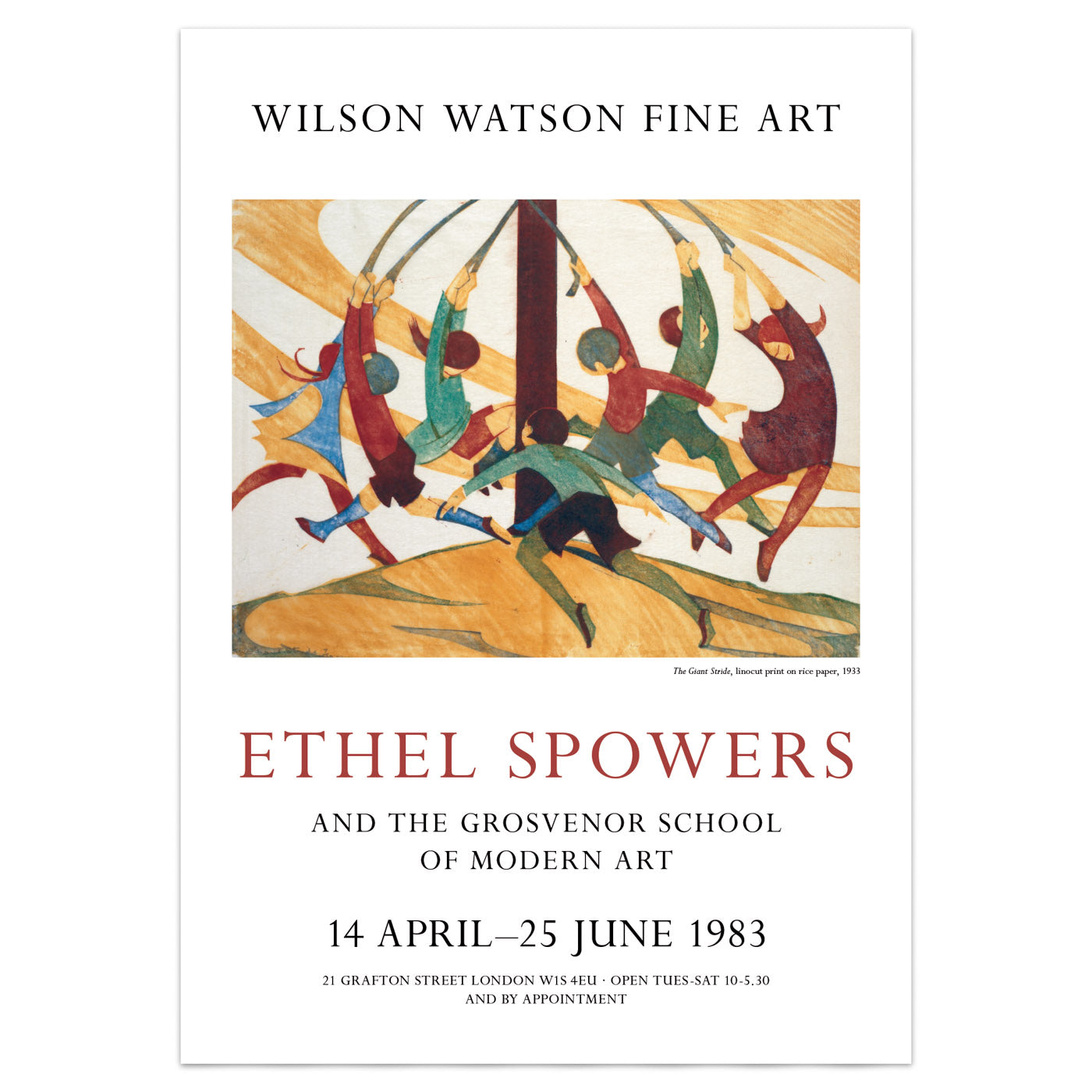 Ethel Spowers 'The Giant Stride' Exhibition Poster