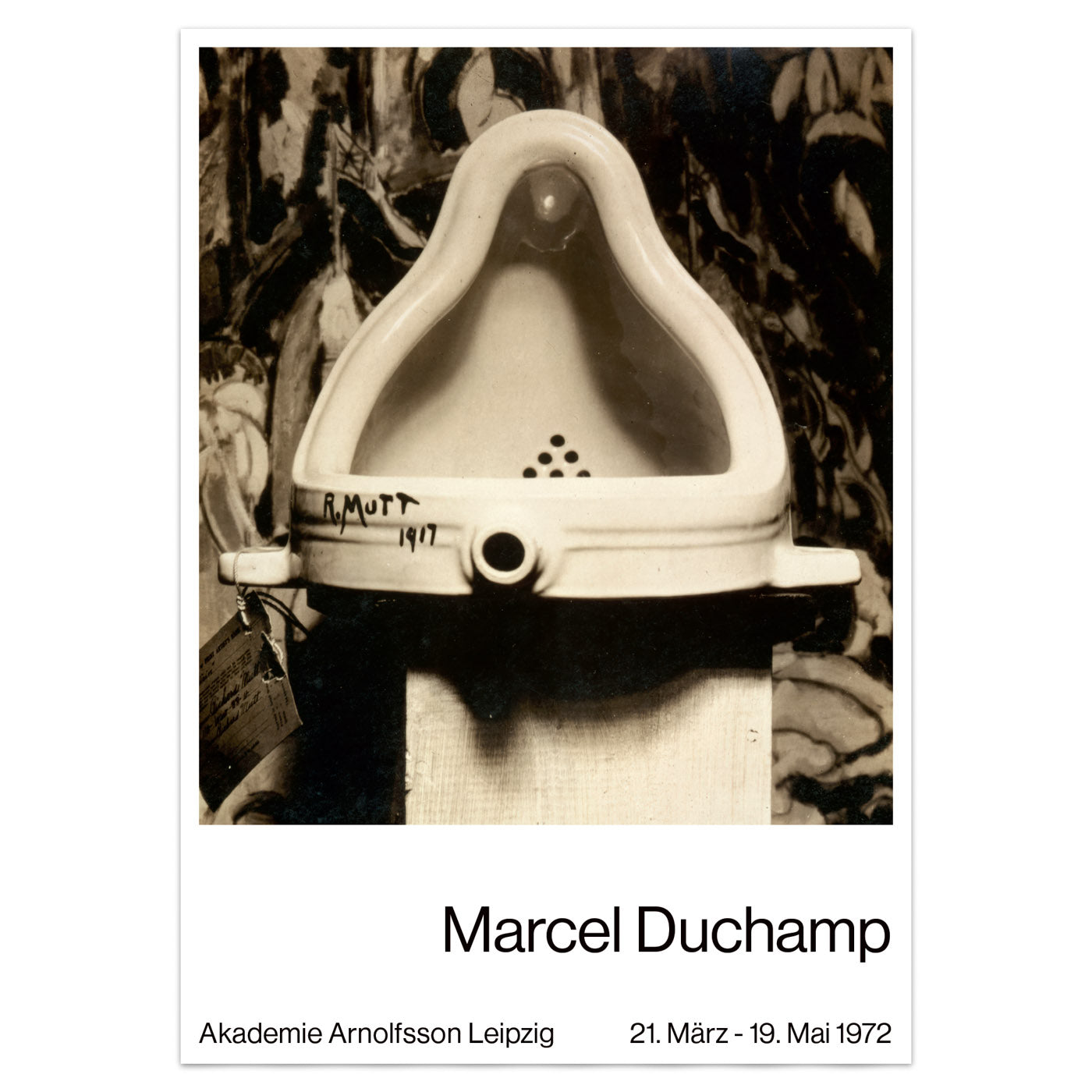 Marcel Duchamp Exhibition Poster - 'Fountain' (Urinal) 1917