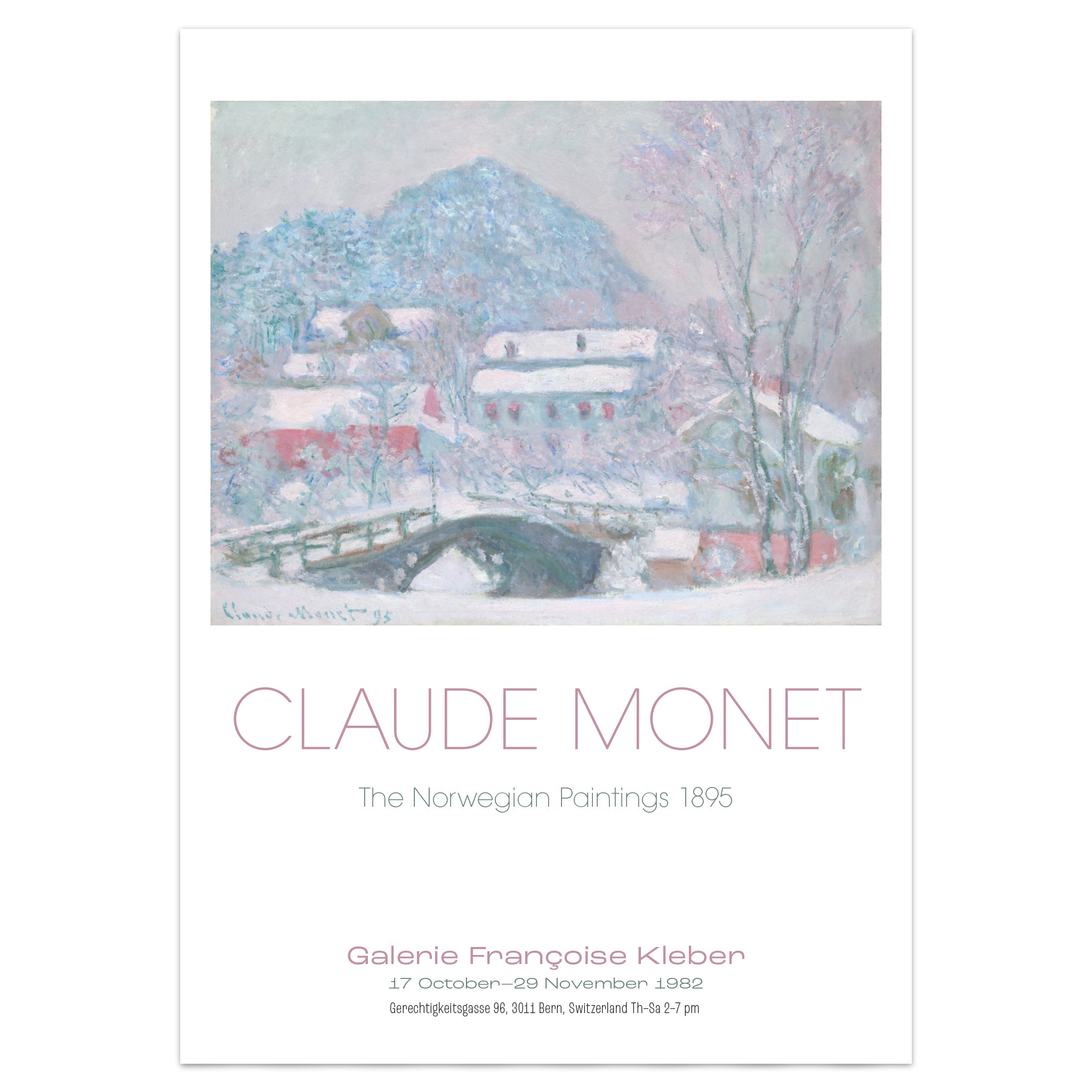 Claude Monet Sandvika Norway Poster – 1895 Winter Impressionist