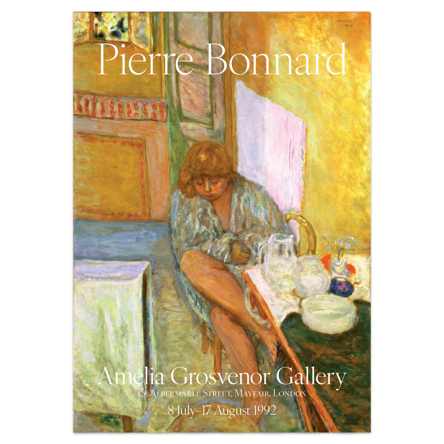 Colourful figurative art print from Bonnard’s After the Shower 1914