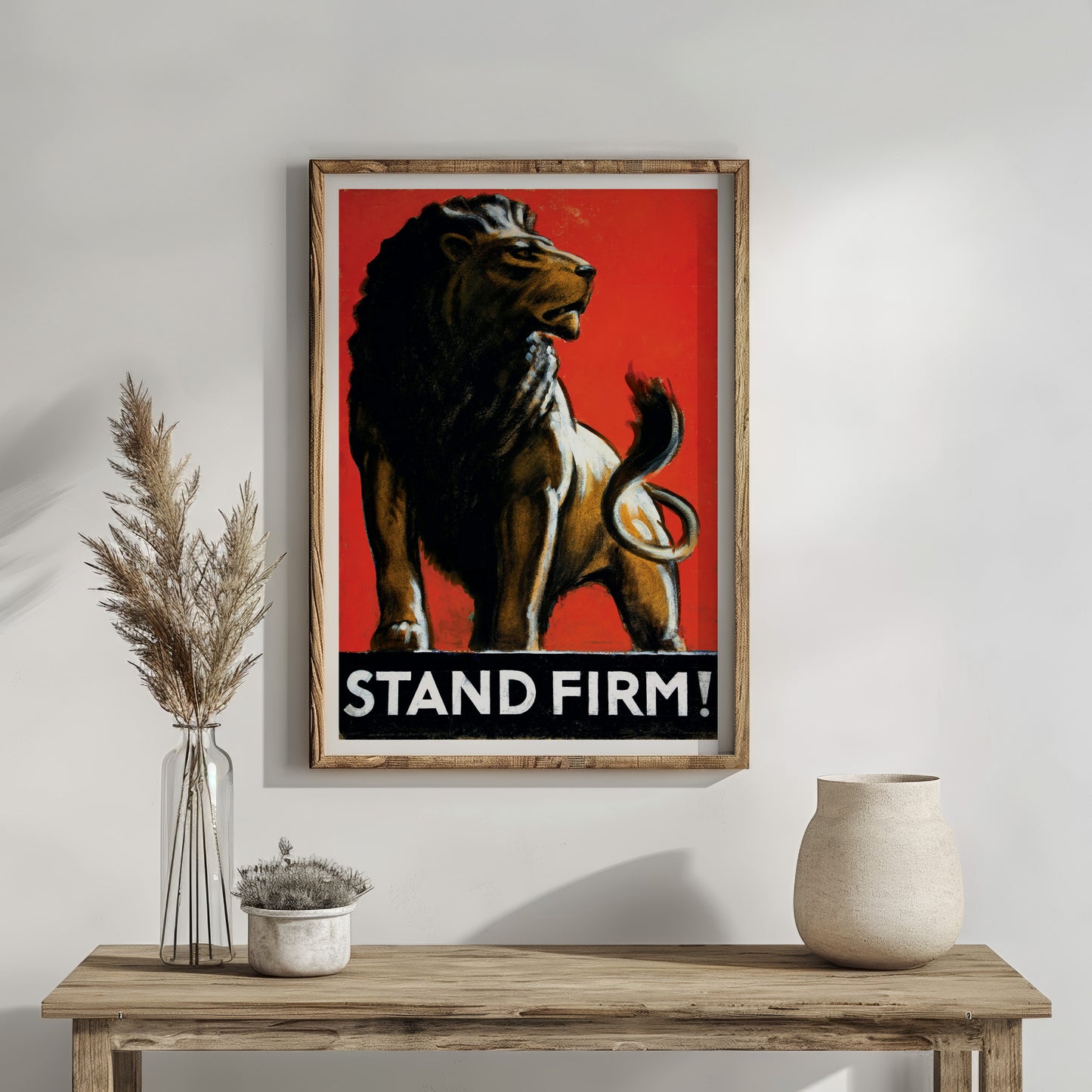 'Stand Firm!' British World War II Poster By Tom Purvis