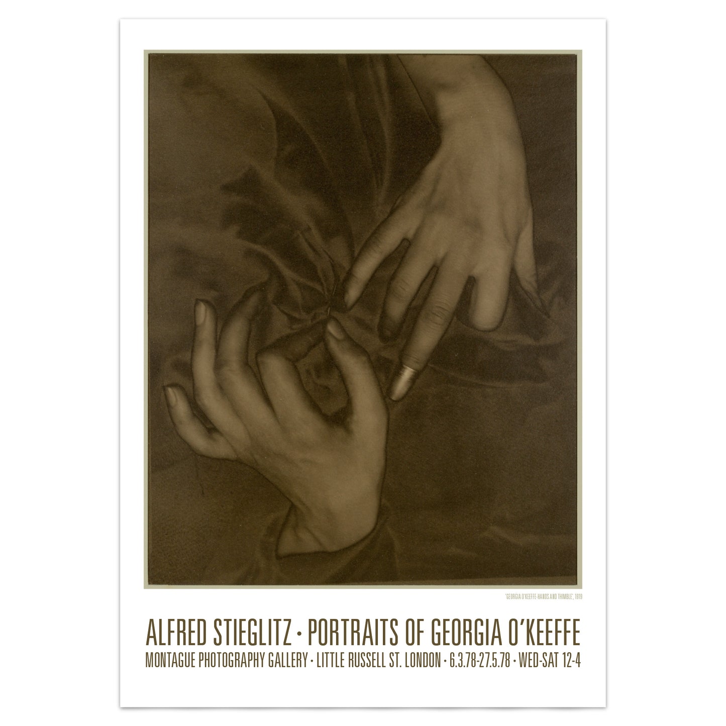 Alfred Stieglitz Exhibition Poster - Georgia O'Keeffe Hands