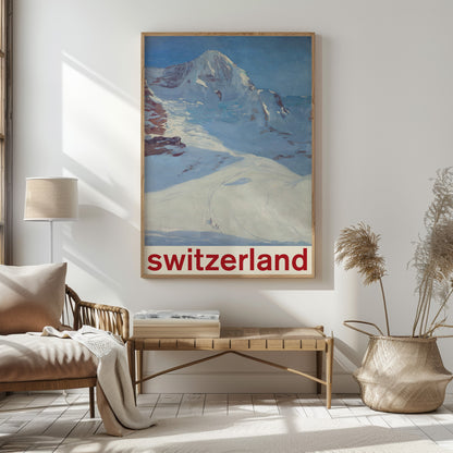Vintage 1960s Style Switzerland Tourist Poster