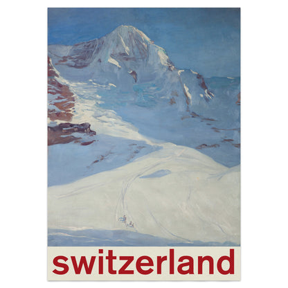 Vintage 1960s Style Switzerland Tourist Poster