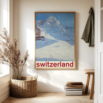 Vintage 1960s Style Switzerland Tourist Poster