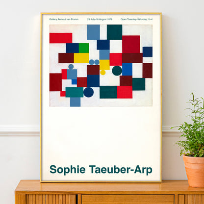 Sophie Taeuber-Arp Exhibition Poster - Minimalist Geometric Abstract Print