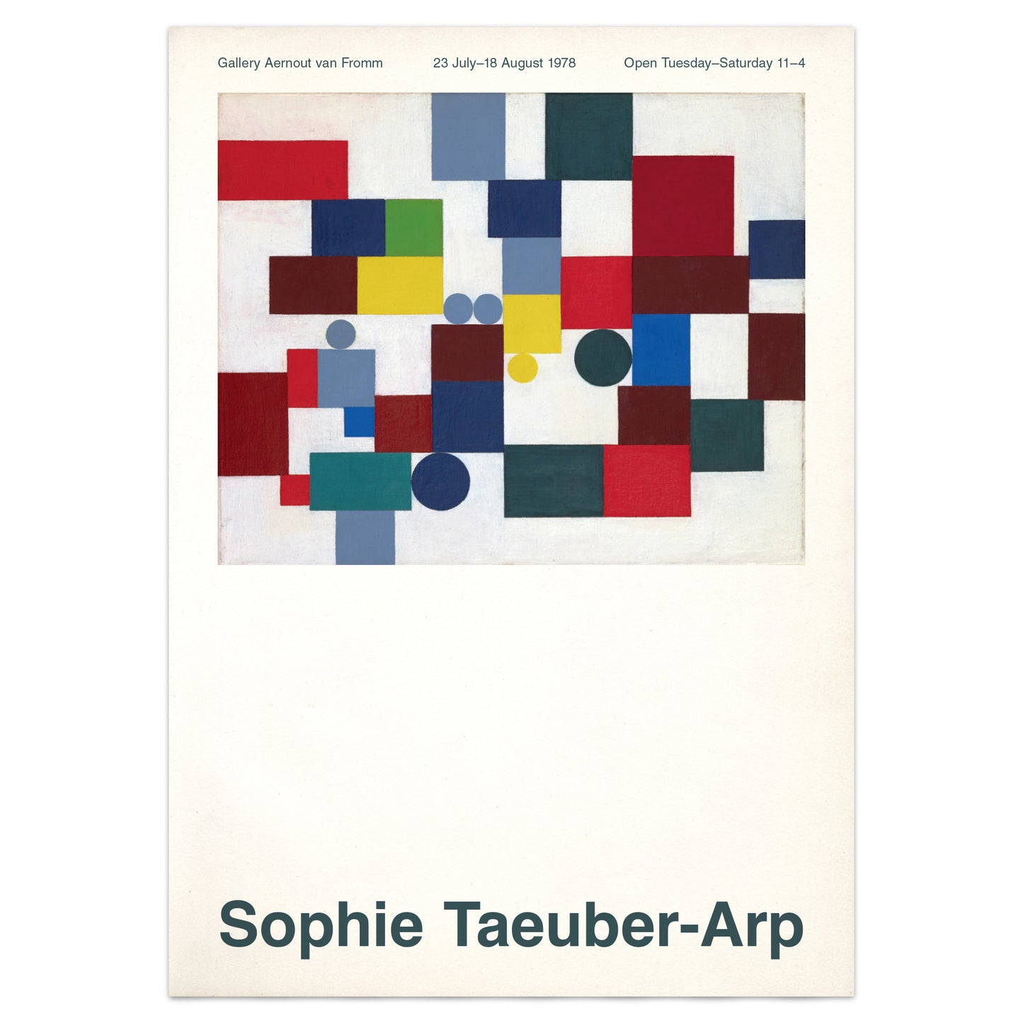 Sophie Taeuber-Arp Exhibition Poster - Minimalist Geometric Abstract Print
