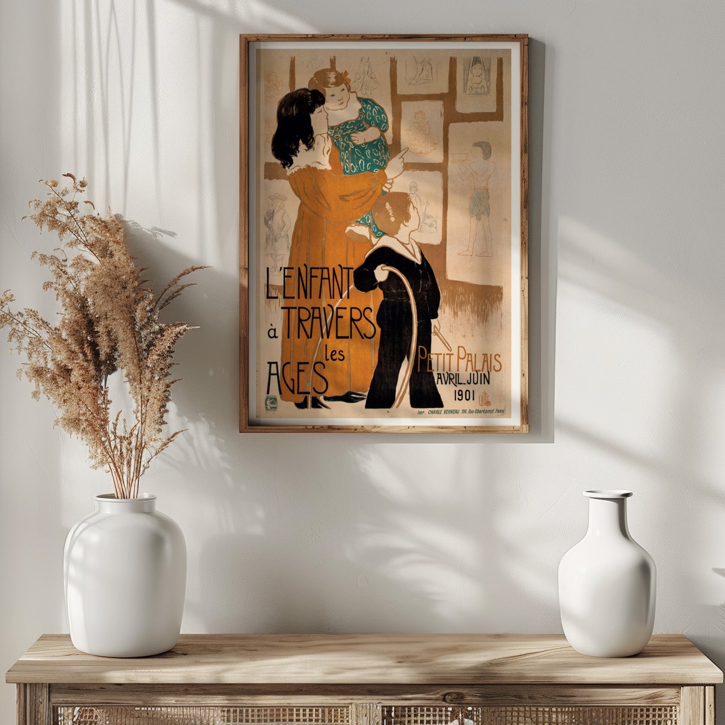 The Child Through The Ages (L'Enfant à Travers Les Ages) Exhibition Poster by Clémentine-Hélène Dufau