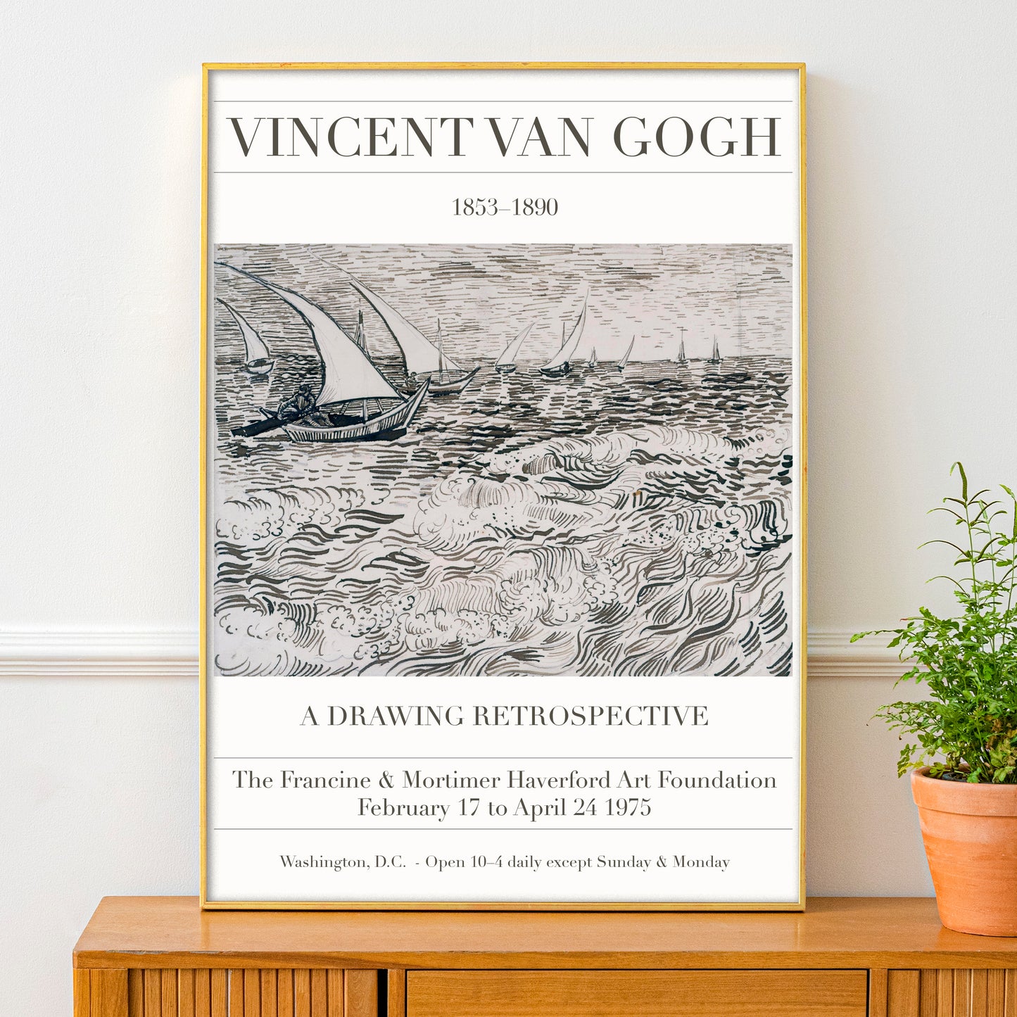 Vincent Van Gogh Exhibition Poster for a Retrospective of Drawings