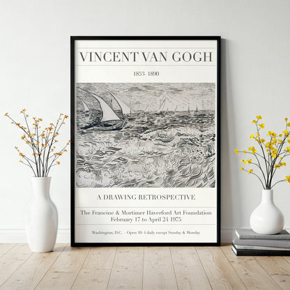 Vincent Van Gogh Exhibition Poster for a Retrospective of Drawings