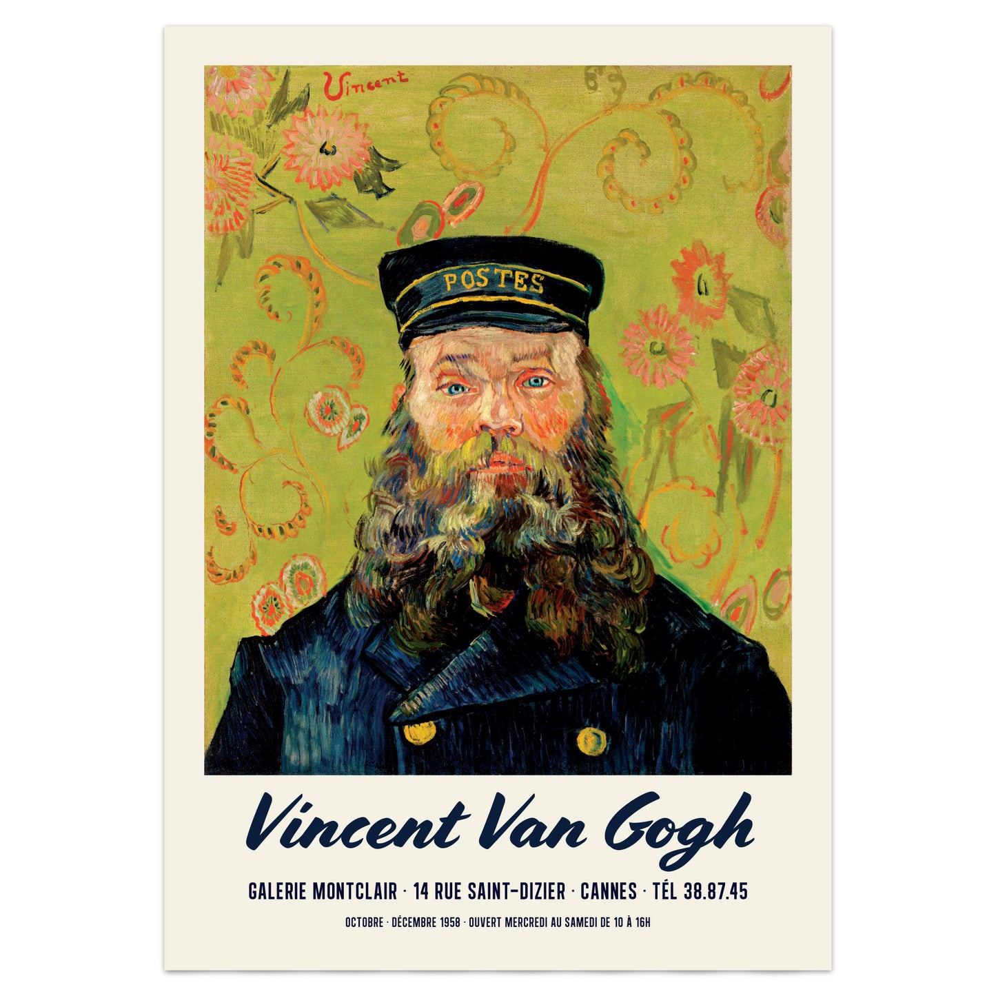 Van Gogh Exhibition Poster, The Postman Roulin