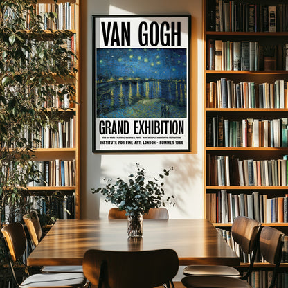 Vincent Van Gogh 'Starry Night Over The Rhône' Exhibition Poster
