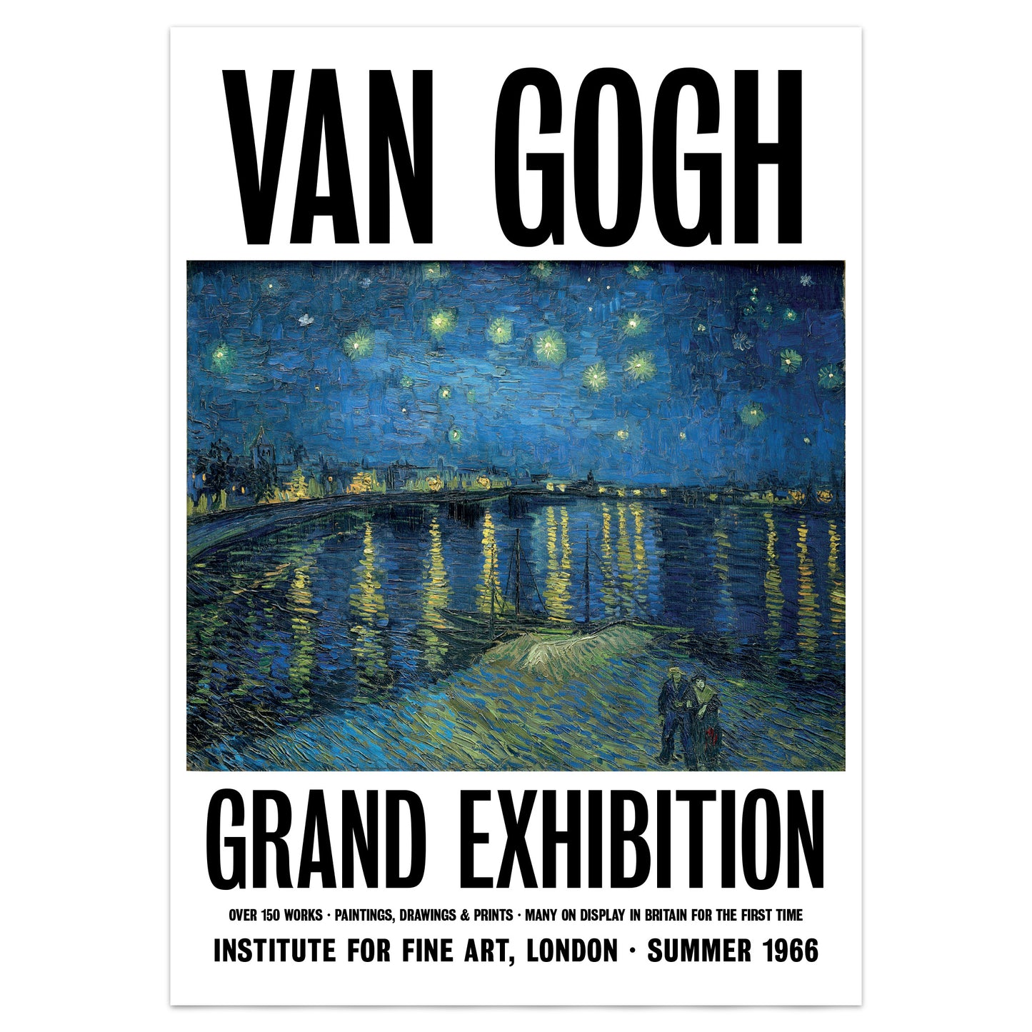 Vincent Van Gogh 'Starry Night Over The Rhône' Exhibition Poster
