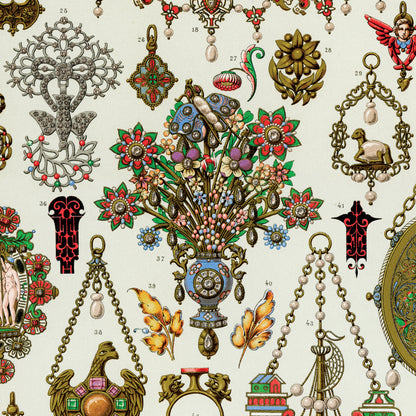 Vintage Antique Printer's Ornaments Poster