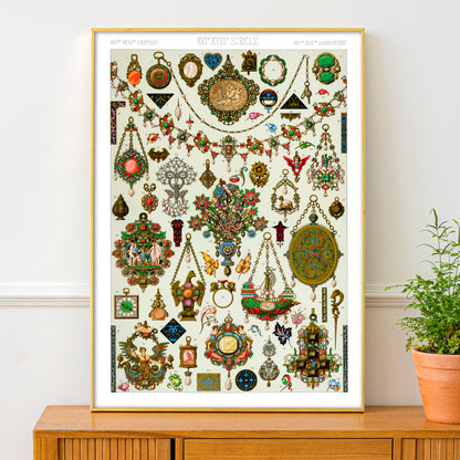 Vintage Antique Printer's Ornaments Poster