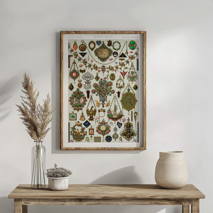 Vintage Antique Printer's Ornaments Poster