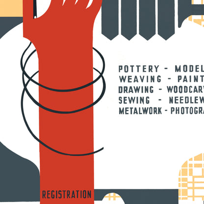 Vintage Craft School Poster From The USA Works Progress Administration