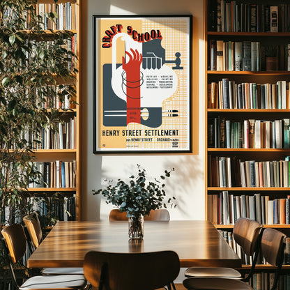 Vintage Craft School Poster From The USA Works Progress Administration