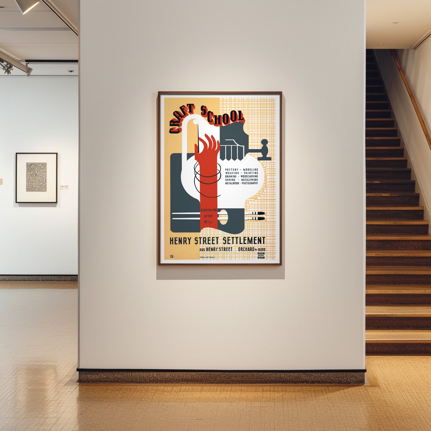 Vintage Craft School Poster From The USA Works Progress Administration