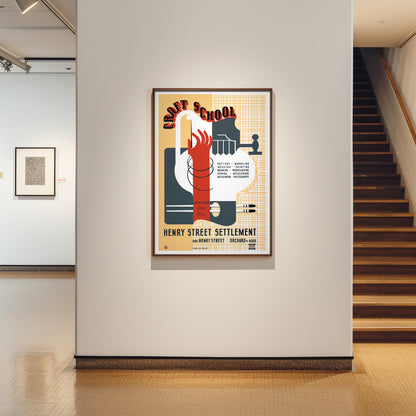 Vintage Craft School Poster From The USA Works Progress Administration