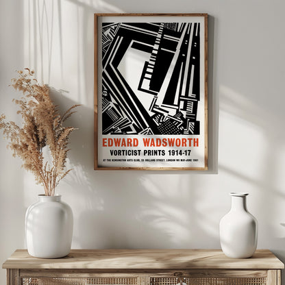 Edward Wadsworth Vorticist Prints Exhibition Poster