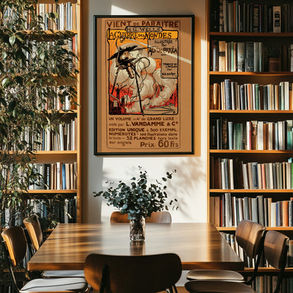 HG Wells 'The War Of The Worlds' 1906 Belgian French Poster