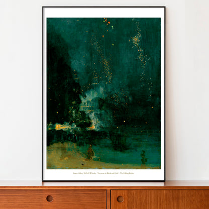 James Abbott McNeill Whistler Poster Print - 'Nocturne In Black And Gold - The Falling Rocket'