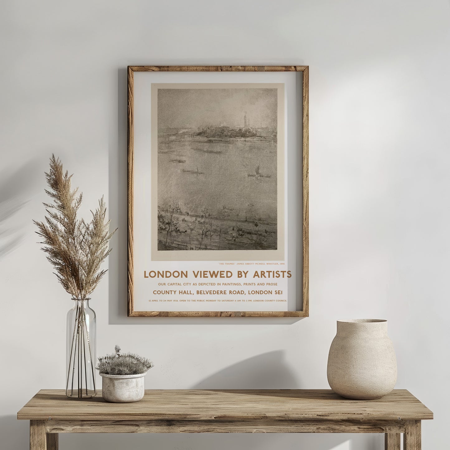 James Abbott McNeill Whistler Exhibition Poster of London and the River Thames